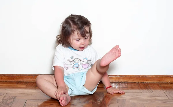 Portrait Emotions Small Child Quarantine — Stock Photo, Image