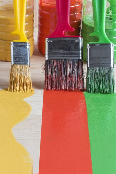 Fırça ve boya — Stok fotoğraf