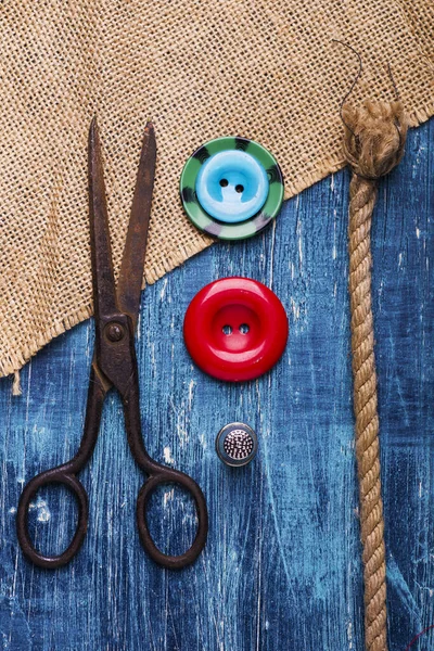 Background of sewing accessories — Stock Photo, Image