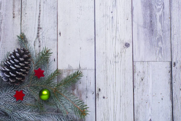 Noel ağacı oyuncaklarıyla Noel arkaplanı — Stok fotoğraf