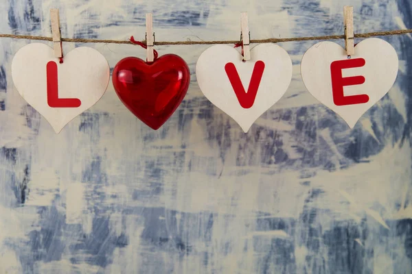 Szerelem texturált valentin háttér — Stock Fotó