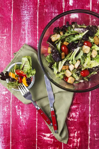 Fresh Salad Healthy Food Fresh Vegetables View — Stock Photo, Image