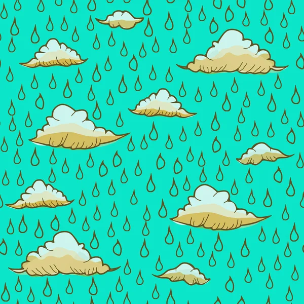 Tło z deszcz i chmury — Wektor stockowy