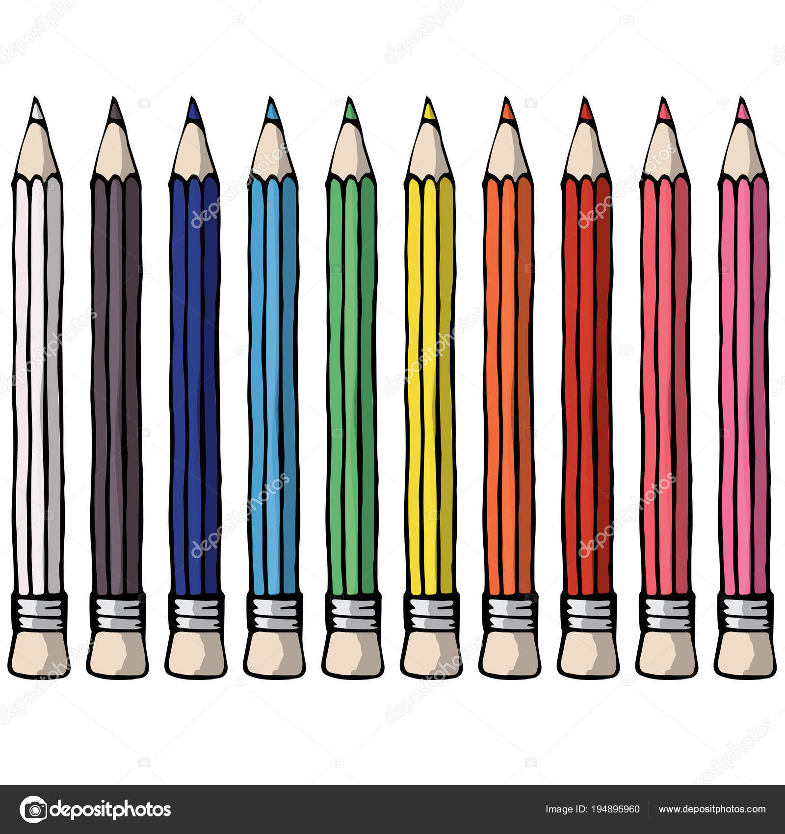 Color pencils for kids and creativity Royalty Free Vector