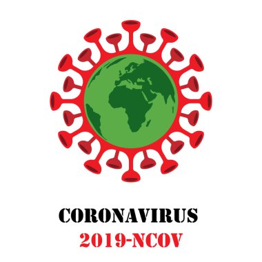 Covid-19, Mers-Cov, Roman Coronavirus 2019-ncov, Soyut virüs türü modeli Novel Coronavirus 2019-ncov ile mücadele etmek için favori viral ilaç kırmızı ışıkla çizilmiştir.