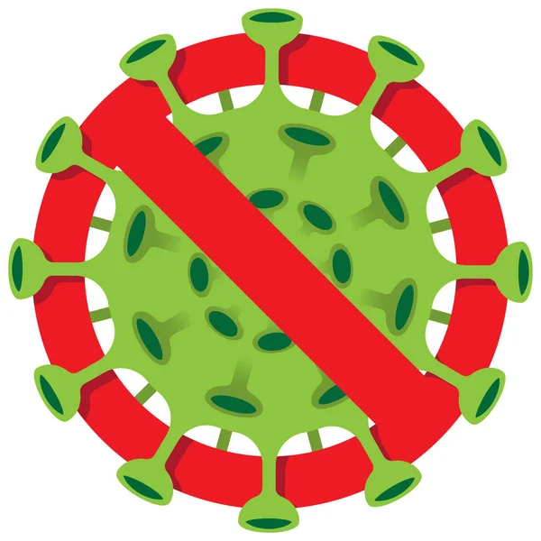 Signalera försiktighet coronavirus.Stop coronavirus 2019-ncov. Ett utbrott av Coronavirus. Coronavirus fara och folkhälsa risk sjukdom och influensa utbrott.Pandemisk medicinsk koncept med farliga celler.illustration Vektorgrafik