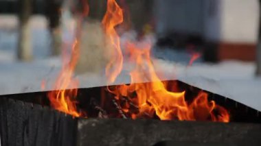 Kış Barbekü yangın