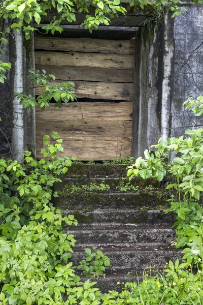 Porta da casa abandonada — Fotografia de Stock