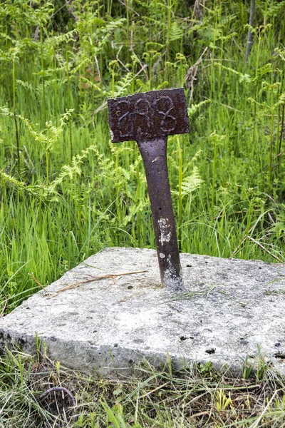 Alte rostige Zahl — Stockfoto