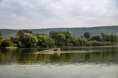remains of pontoon bridge