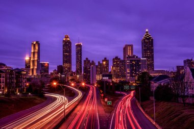 Atlanta alacakaranlıkta manzarası