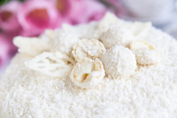 Close-up kokos Cake — Stockfoto