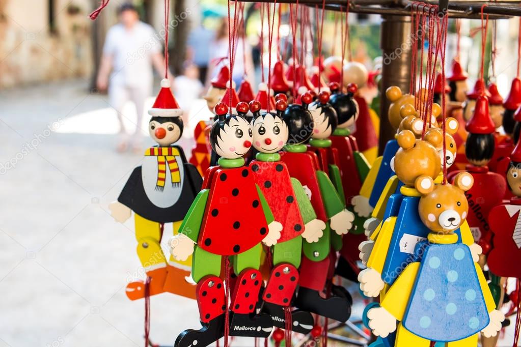 Colorful traditional spanish souvenirs