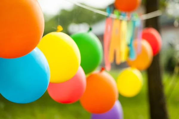 Rainbow vibrant party decor — Stock Photo, Image