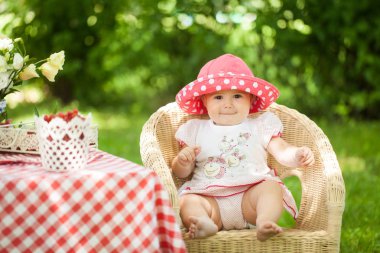 Parlak yaz berry parti parkta