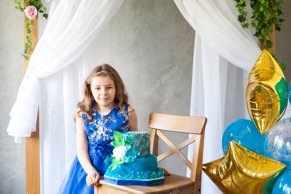 Fashion girl celebrating her birthday