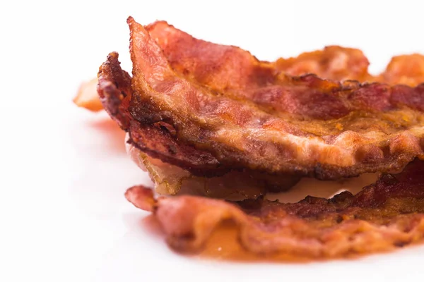 Cooked Smoked Bacon Strips — Stock Photo, Image