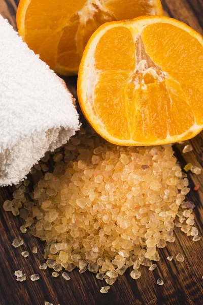 Sal de baño de naranja y frutas —  Fotos de Stock