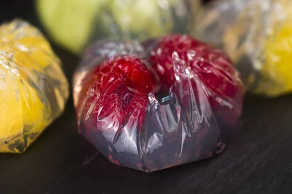 Postre de gelatina con frutas — Foto de Stock