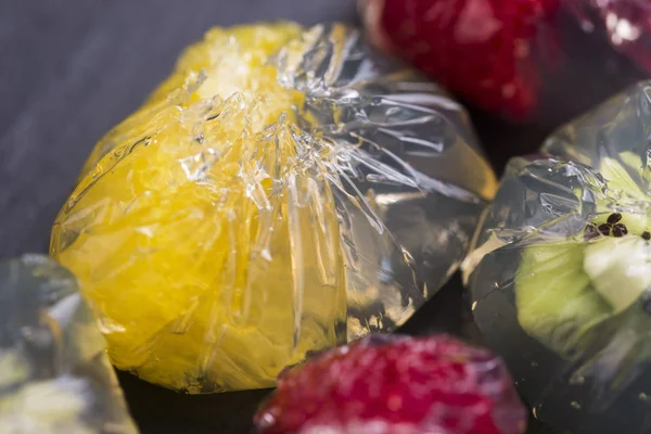 Sobremesa Gelatina Com Frutas — Fotografia de Stock