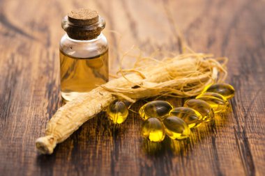 Kore ginsengi. Herb, sağlık..