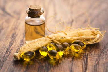 Kore ginsengi. Herb, sağlık..