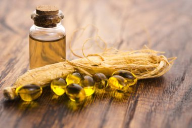 Kore ginsengi. Herb, sağlık..