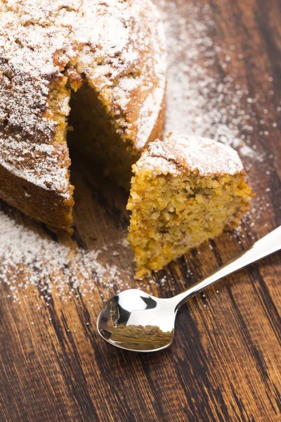 Karottenkuchen Leckeres Essen — Stockfoto