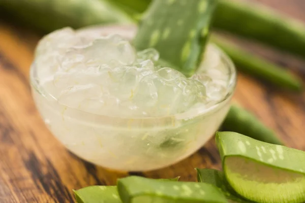 Aloe Vera Juice Fresh Leaves — Stock Photo, Image