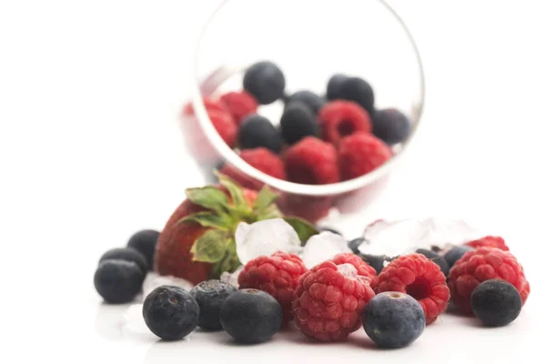 Closeup Shot Frozen Raspberries Blackberries Strawberries — Stock Photo, Image