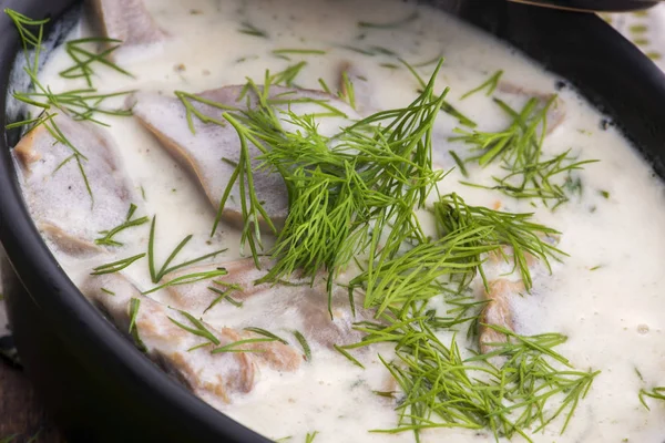 Turkish traditional tripe soup; iskembe corbasi and offal soup — Stock Photo, Image