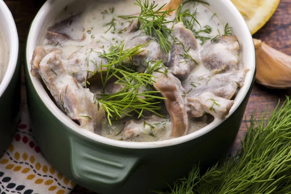 Turkish traditional tripe soup; iskembe corbasi and offal soup — Stock Photo, Image