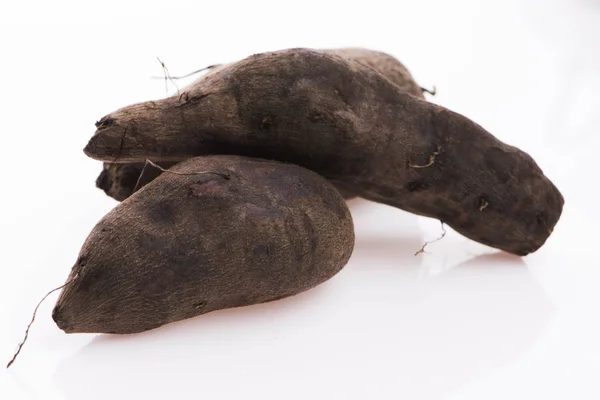 Fresh Yacon roots on white background — Stock Photo, Image