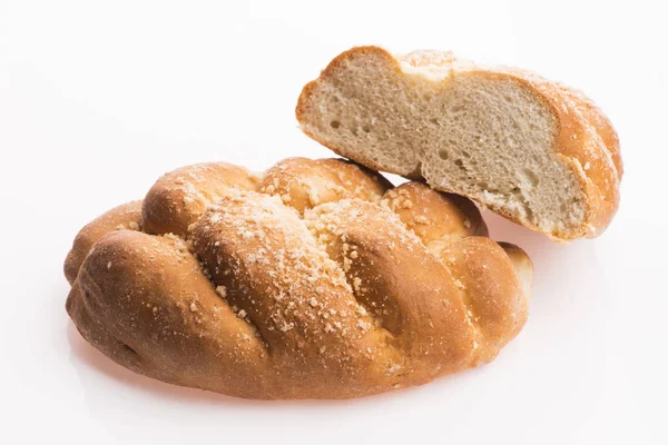 Challah judaism bread isolated jewish religion celebration — 图库照片