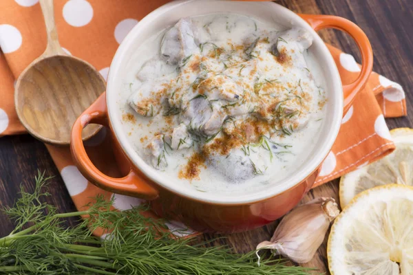 Turecká tradiční odpadková polévka; iskembe corbasi a drobová polévka — Stock fotografie