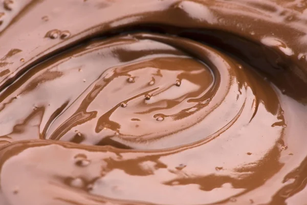 Roztopione tło czekoladowe. Zbliżenie obrazu — Zdjęcie stockowe