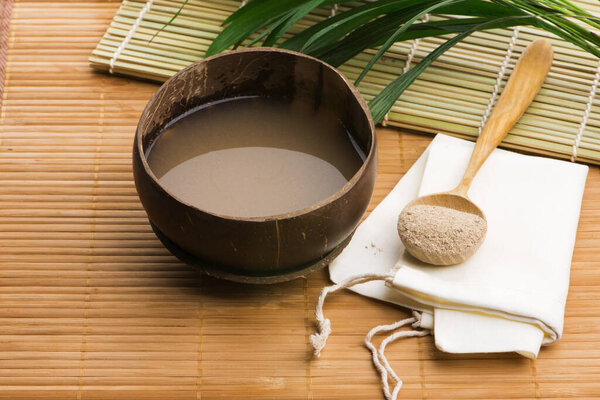 Kava drink made from the roots of the kava plant mixed with wate