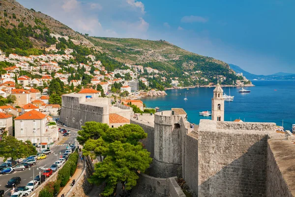 Dubrovnik coastline from the City Walls — Stock Photo, Image