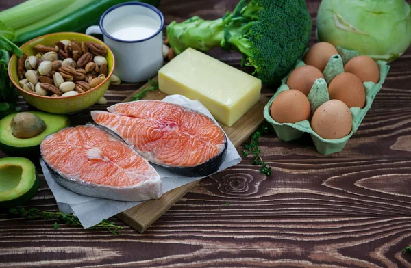 Dieta Flexitariana Juego Los Productos Alimentación Sana Equilibrada Verduras Verdes —  Fotos de Stock