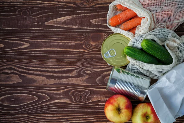 Conjunto Diferentes Productos Alimenticios Para Suministro Hogar Algunos Ellos Están —  Fotos de Stock