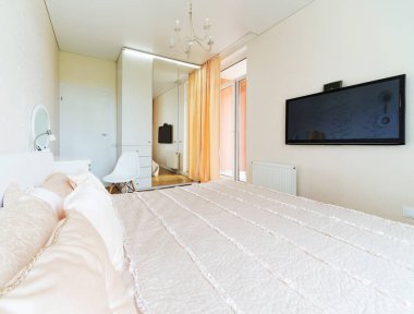 Yatak odasının içi. modern tasarım. 