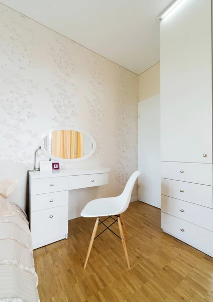寝室の美しいモダンなインテリア 3Dレンダリング — ストック写真