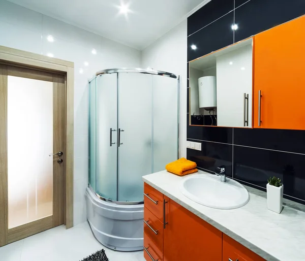 Modern Bathroom White Walls Sink — Stock Photo, Image