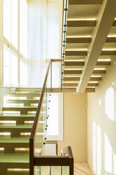 Moderno Interior Oficina Con Escaleras Ventanas —  Fotos de Stock