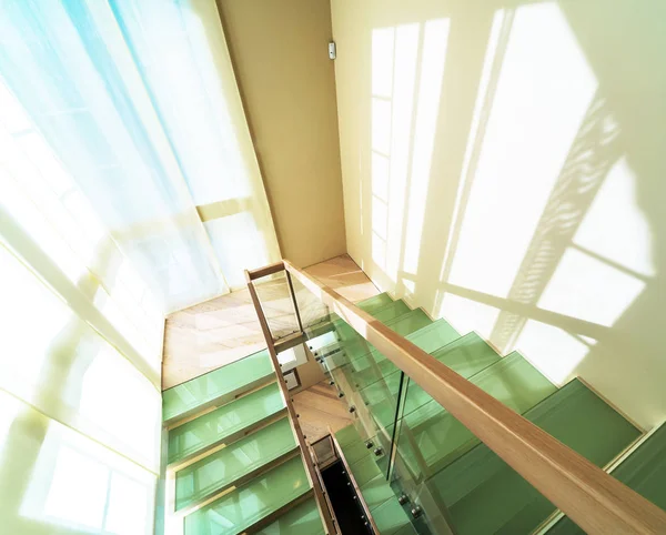 Современный Офисный Интерьер Лестницами Окнами — стоковое фото