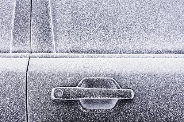 Frozen part of car. Selective focus. A little of DOF — Stock Photo, Image