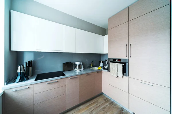 Ny modern minimalistisk kök inredning — Stockfoto