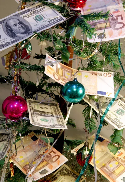 Christmas Tree Lot Money — Stock Photo, Image