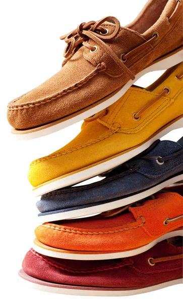 Mocasines de cuero para hombres. zapatos para hombre - mocasines multicolores — Foto de Stock