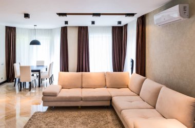 Modern iç tasarım, oturma odası 